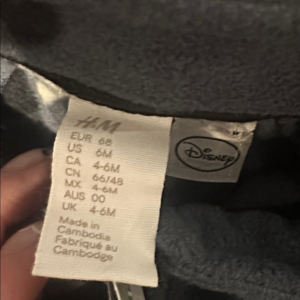 H & M Disney Mickey Mouse Gray Kids one-piece. New! - Picture 4 of 6
